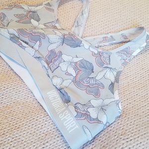 Victoria Sport Grey Butterfly Sports Bra